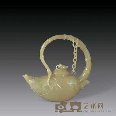 清 黄玉笋形壶 高16cm